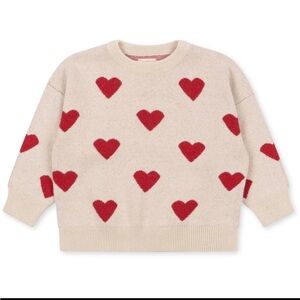 Konges Slojd Lapis Knit sweater Buttercream Heart